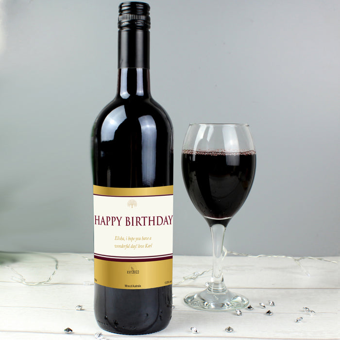 Personalised Gold Label Red Wine - The Gift Cabin UK