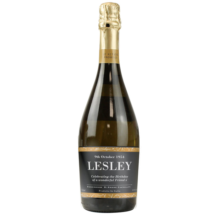 Personalised Classic Black Label Prosecco - The Gift Cabin UK