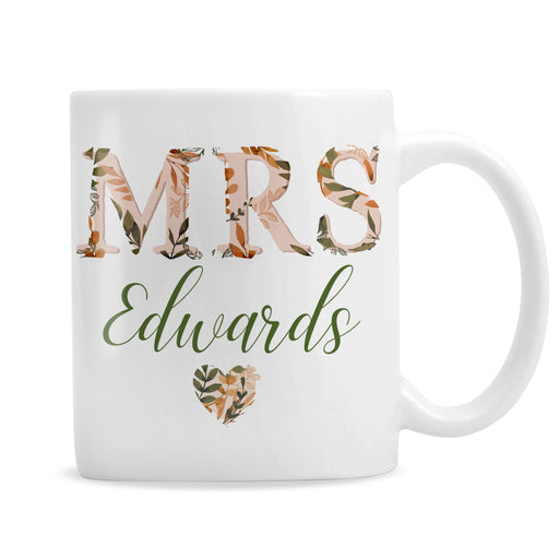 Personalised Mrs Autumnal Mug - The Gift Cabin UK