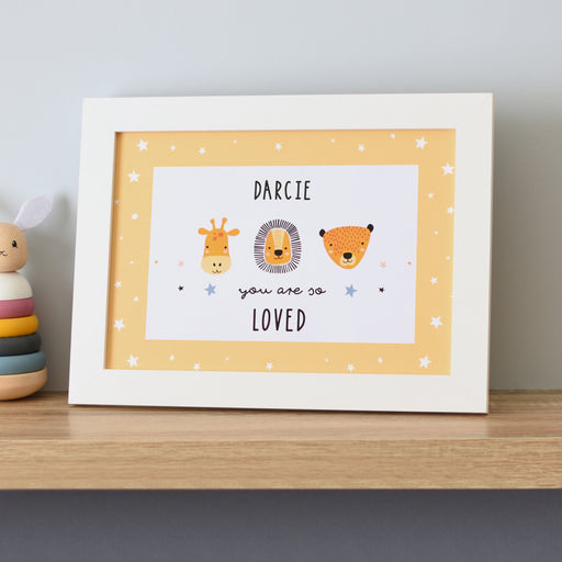 Personalised So Loved Nursery A4 Framed Print - The Gift Cabin UK