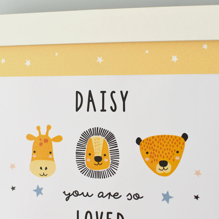 Personalised So Loved Nursery A4 Framed Print - The Gift Cabin UK