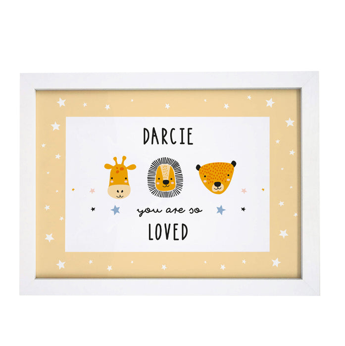 Personalised So Loved Nursery A4 Framed Print - The Gift Cabin UK