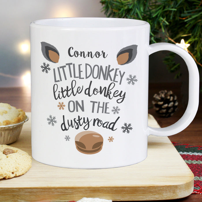 Personalised Little Donkey Plastic Mug - The Gift Cabin UK