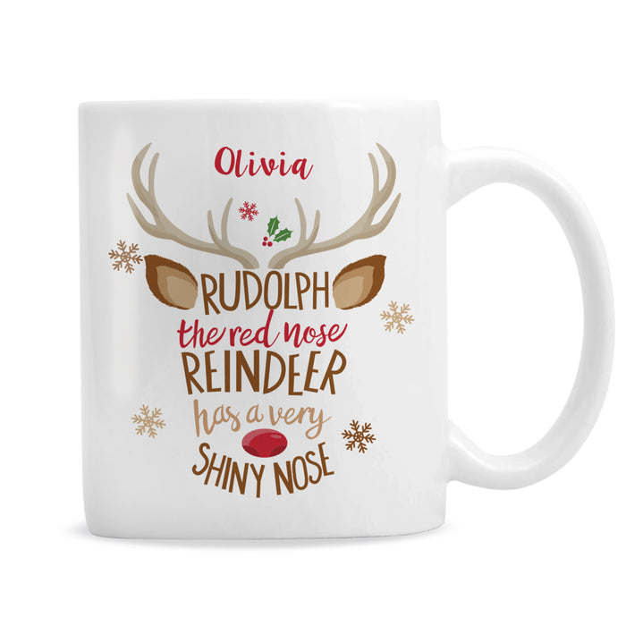 Personalised Rudolph the Red-Nosed Reindeer Mug - The Gift Cabin UK