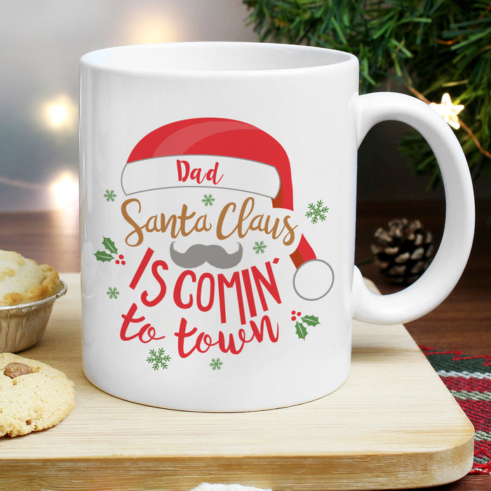 Personalised Santa Claus Is Comin To Town Mug - The Gift Cabin UK