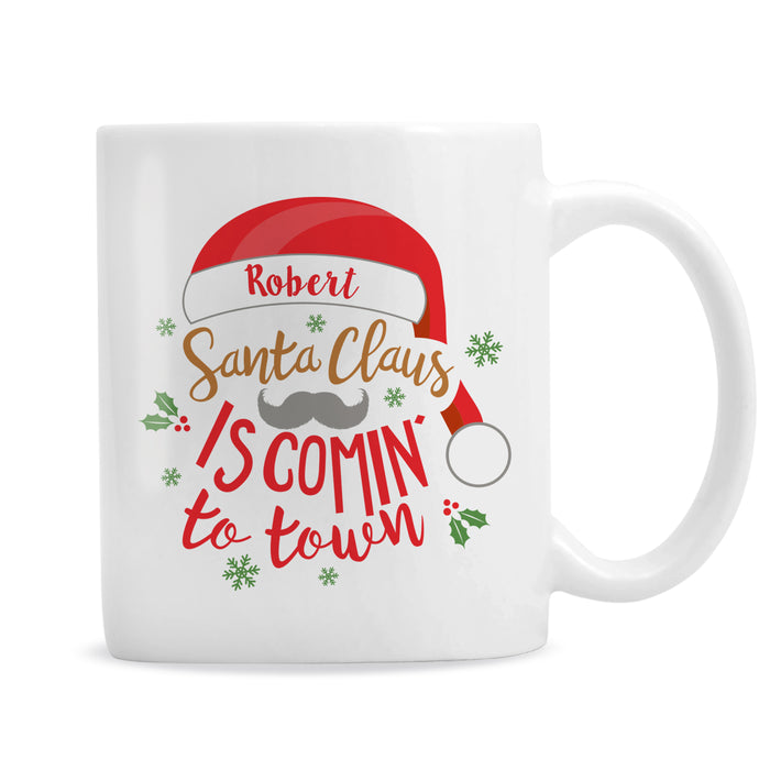 Personalised Santa Claus Is Comin To Town Mug - The Gift Cabin UK