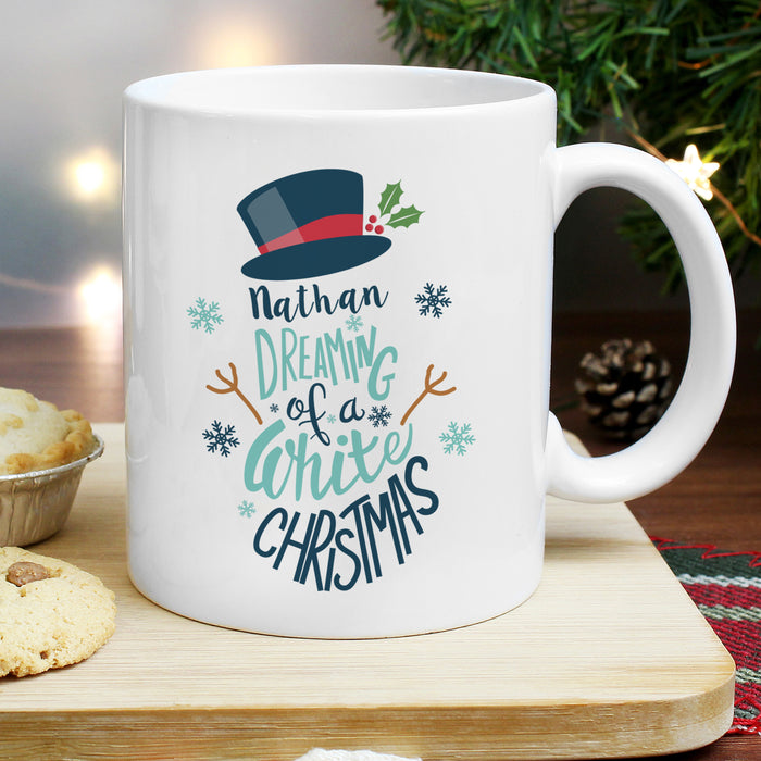 Personalised White Christmas Mug - The Gift Cabin UK