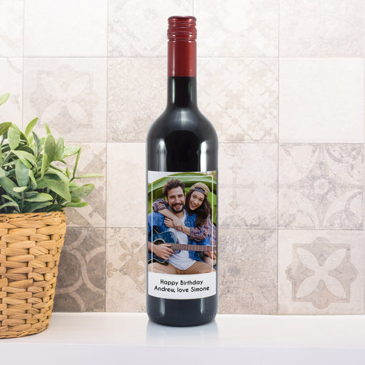 Personalised Photo Upload Red Wine - The Gift Cabin UK