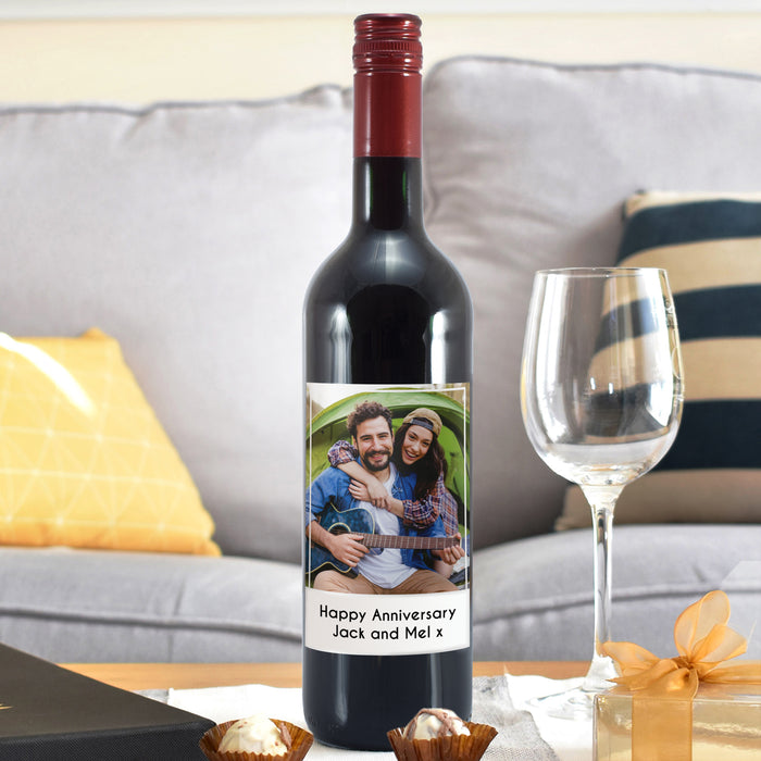 Personalised Photo Upload Red Wine - The Gift Cabin UK