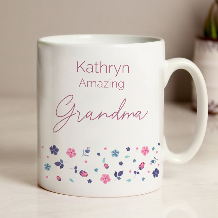 Personalised Amazing Floral Mug - The Gift Cabin UK