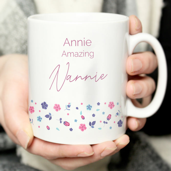 Personalised Amazing Floral Mug - The Gift Cabin UK