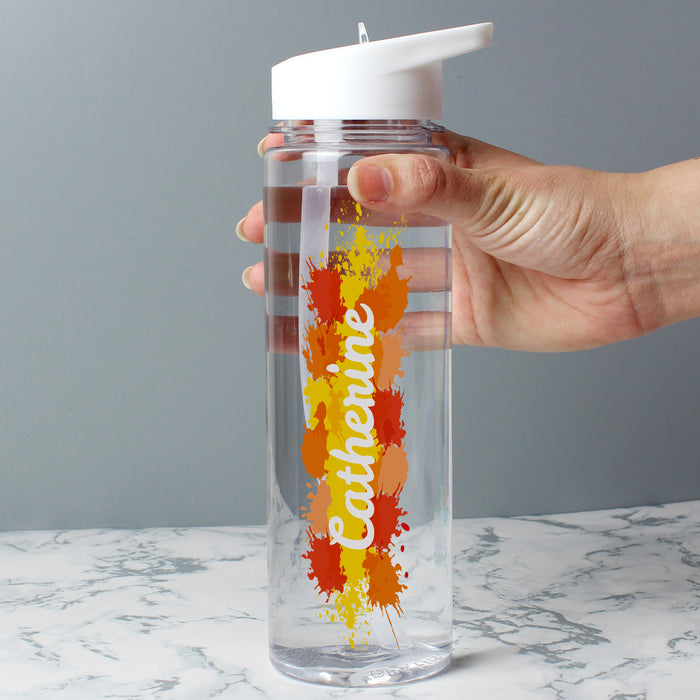 Personalised Splash Name Only Water Bottle