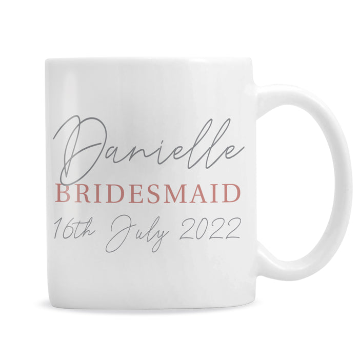 Personalised Grey & Blush Mug - The Gift Cabin UK