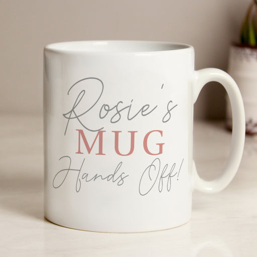 Personalised Grey & Blush Mug - The Gift Cabin UK