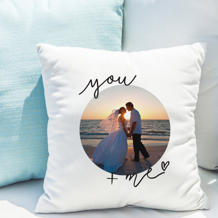 Personalised You & Me Photo Upload Cushion