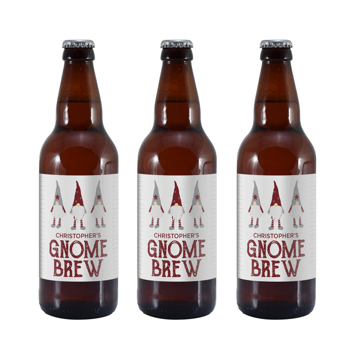 Personalised Christmas Gonk Pack of 3 Beer - The Gift Cabin UK