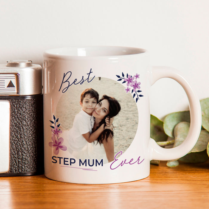 Personalised Floral Best Ever Photo Upload Mug - The Gift Cabin UK