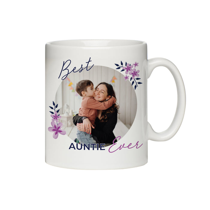 Personalised Floral Best Ever Photo Upload Mug - The Gift Cabin UK