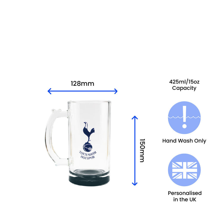 Engraved Official Tottenham Hotspur 20oz Beer Mug, Gift Boxed - The Gift Cabin UK