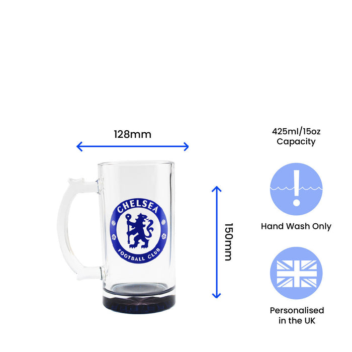 Engraved Official Chelsea 20oz Beer Mug, Gift Boxed - The Gift Cabin UK