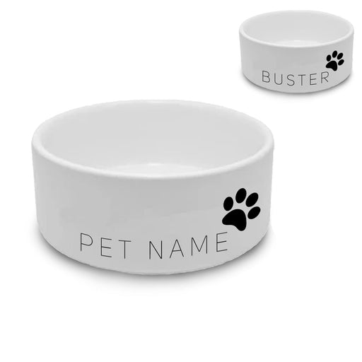 Personalised Dog Bowl with Name and Paw Print - The Gift Cabin UK