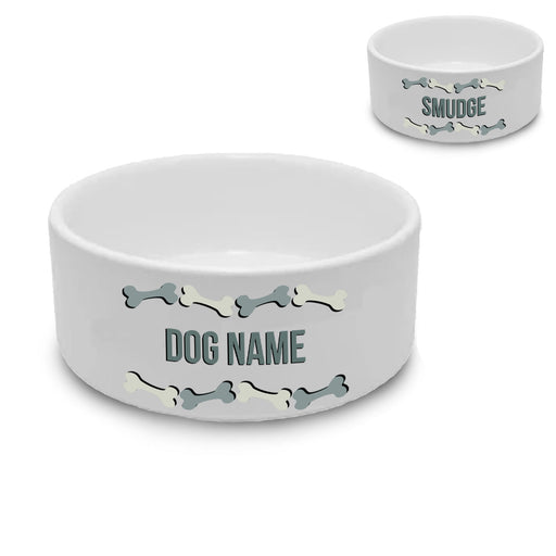 Personalised Dog Bowl with Bone Design - The Gift Cabin UK