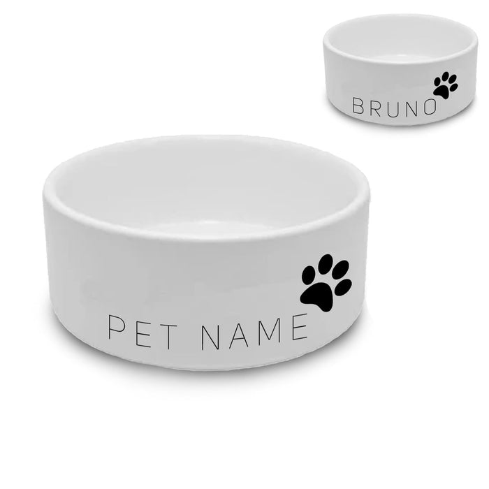 Personalised Cat Bowl with Name and Paw Print - The Gift Cabin UK