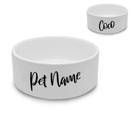 Personalised Small Pet Bowl with Slanted Name - The Gift Cabin UK