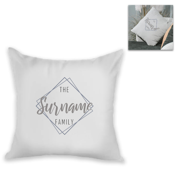 Personalised Cushion - The Surname Family - The Gift Cabin UK