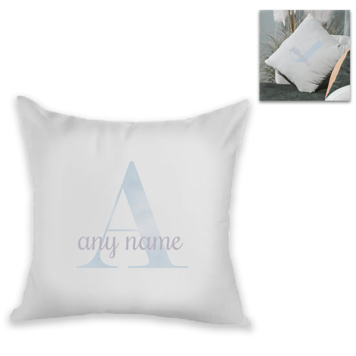 Personalised Cushion - Faded Initial and Name Design - The Gift Cabin UK