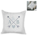 Personalised Cushion - Couple's Initials Design - The Gift Cabin UK