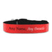 Personalised Large Dog Collar with Red Background - The Gift Cabin UK