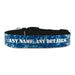 Personalised Large Dog Collar with Blue Camo Background, Personalise with Any Name or Details - The Gift Cabin UK