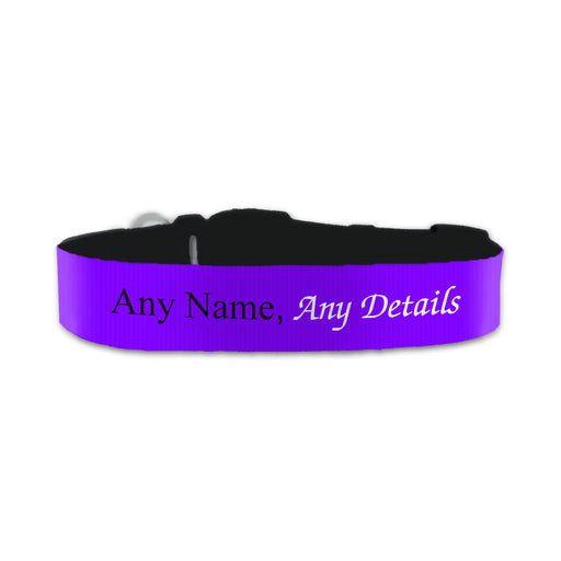 Personalised Small Dog Collar with Purple Background - The Gift Cabin UK