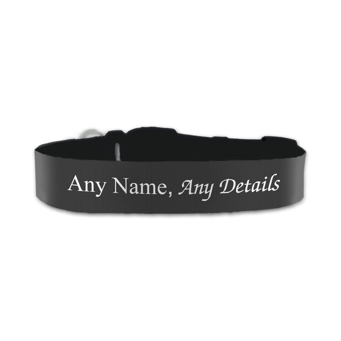 Personalised Small Dog Collar with Black Background - The Gift Cabin UK