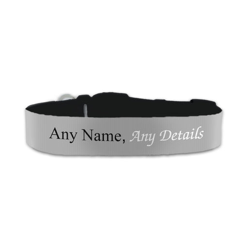 Personalised Small Dog Collar with Grey Background - The Gift Cabin UK