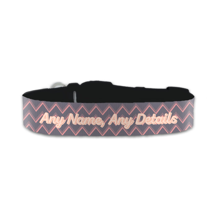 Personalised Small Dog Collar with 70s Vibe Background - The Gift Cabin UK