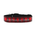 Personalised Small Dog Collar with Red Tartan Background - The Gift Cabin UK