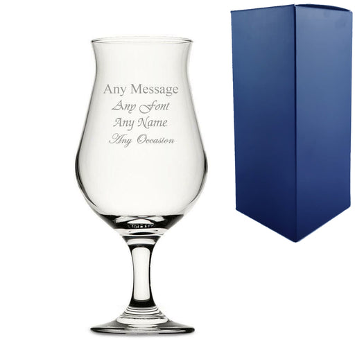 Engraved 13oz Wavy Beer Glass with Gift Box - The Gift Cabin UK