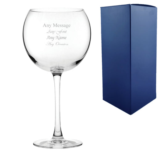 Engraved 20oz Reserva Balloon Glass with Gift Box - The Gift Cabin UK