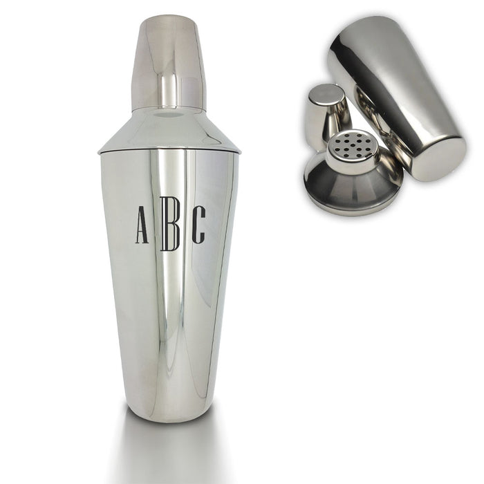 Engraved Cocktail Shaker with Triple Initials - The Gift Cabin UK