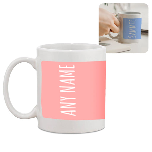 Personalised Hot Drinks Mug with Colour Band Design - The Gift Cabin UK