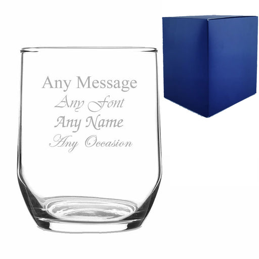 Engraved Sude Whisky Glass Stemless Gin Tumbler - The Gift Cabin UK