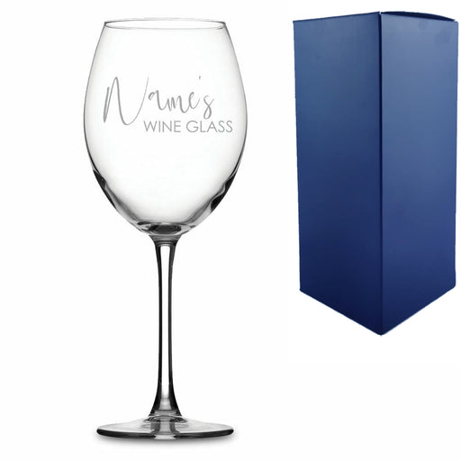 Engraved Enoteca Wine Glass with Scripted Name's Wine Glass Design - The Gift Cabin UK