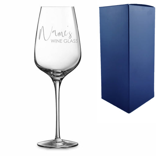 Engraved Sublym Wine Glass with Scripted Name's Wine Glass Design - The Gift Cabin UK