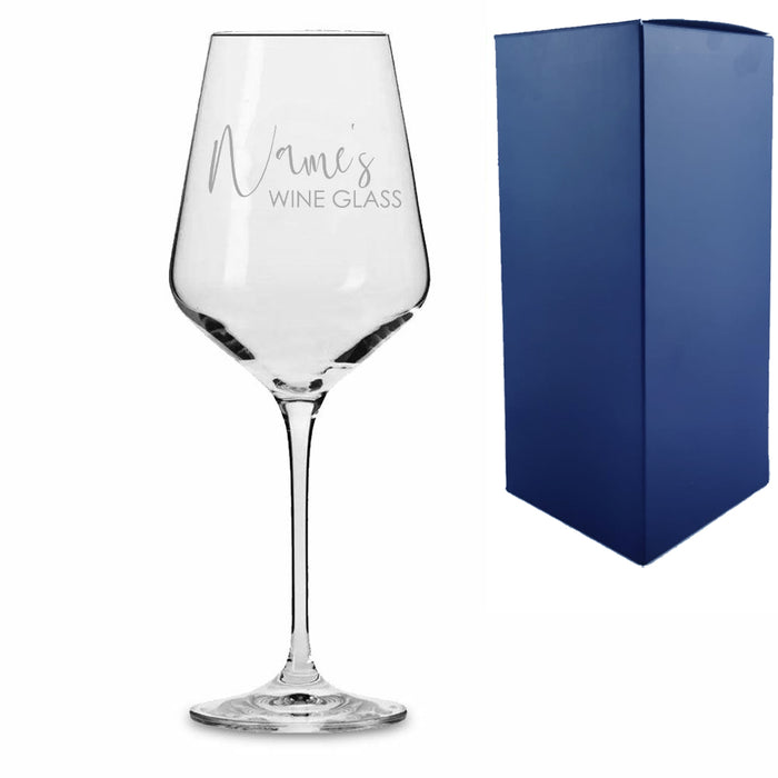 Engraved Infinity Wine Glass with Scripted Name's Wine Glass Design - The Gift Cabin UK