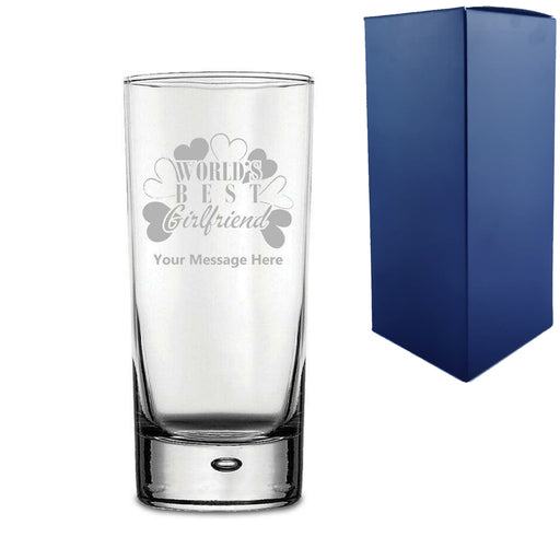 Engraved Cocktail Hiball Glass with World's Best Girlfriend Design - The Gift Cabin UK