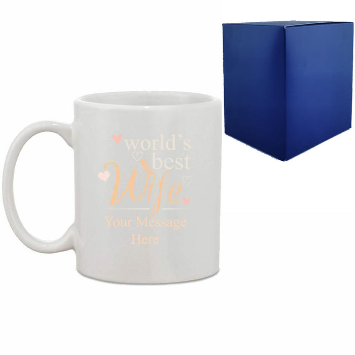 Printed Hot Drinks Mug with World's Best Wife Design - The Gift Cabin UK