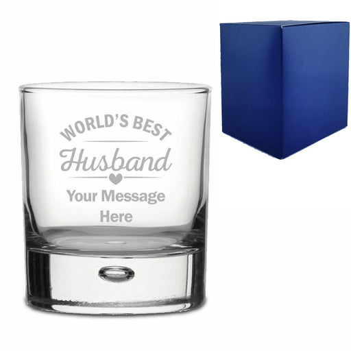 Engraved Whisky Tumbler with World's Best Husband Design - The Gift Cabin UK