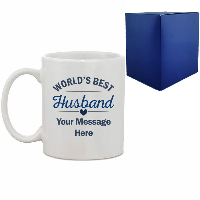 Printed Hot Drinks Mug with World's Best Husband Design - The Gift Cabin UK